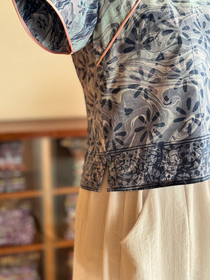 Pastel Qipao Top (Ombak Ganu) 02