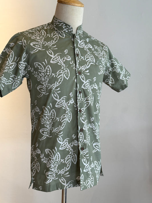 Men's Shirt Short Sleeve Mandarin Collar - 11