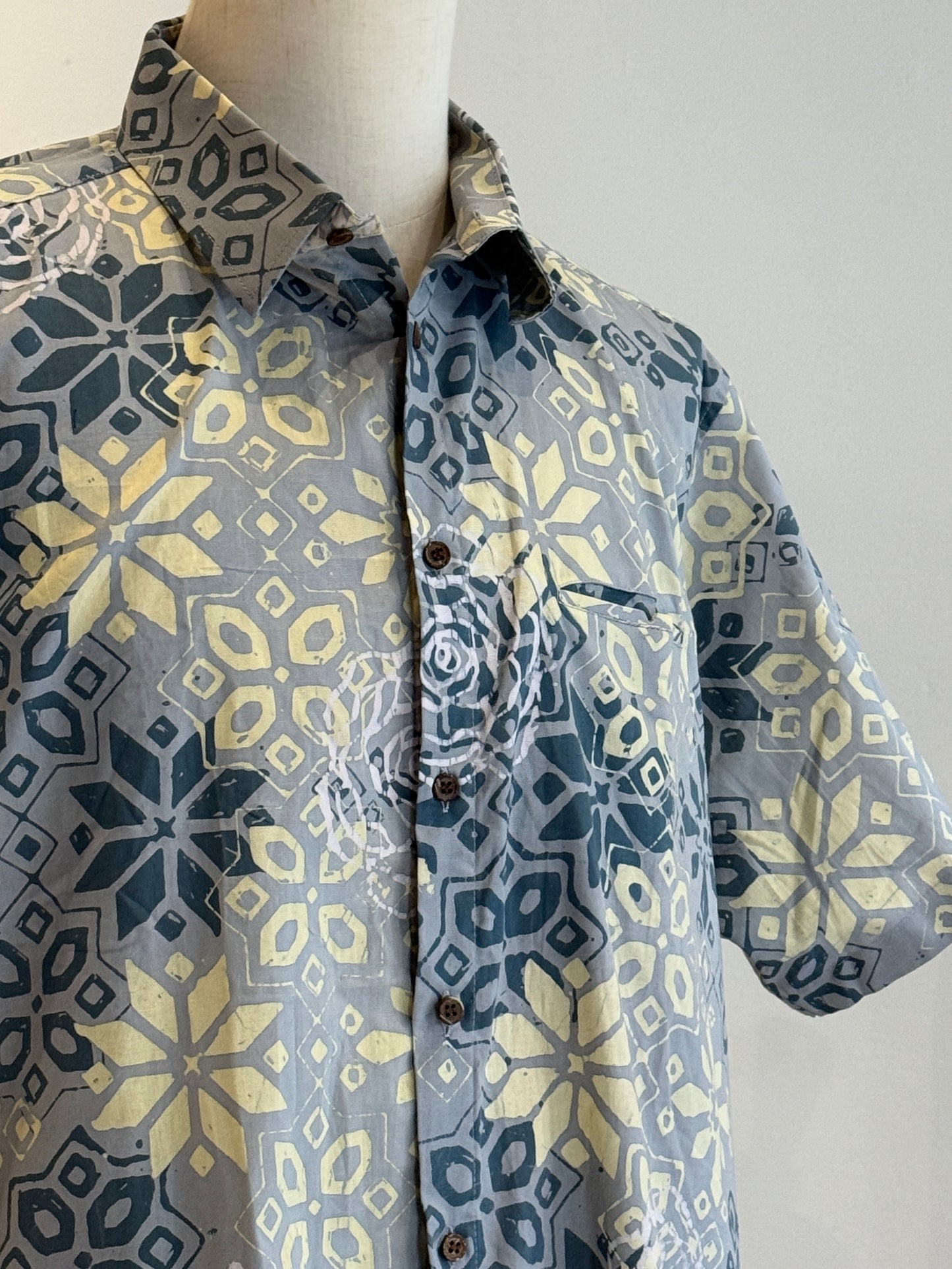 Men's Batik Shirt Short Sleeve - 22