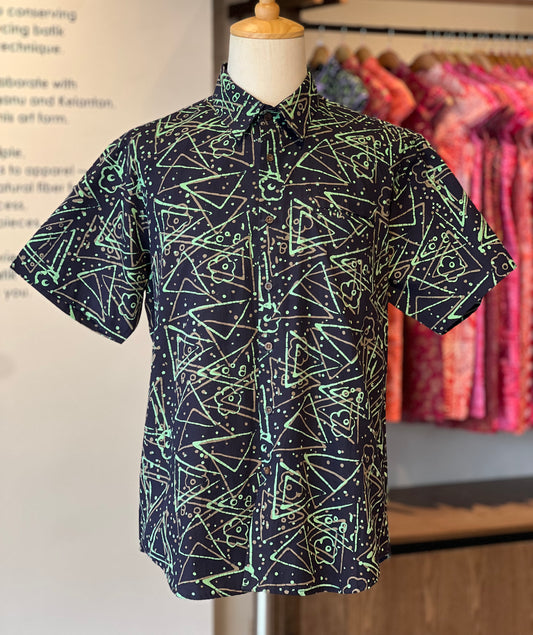 Men's Batik Shirt Short Sleeve - 37