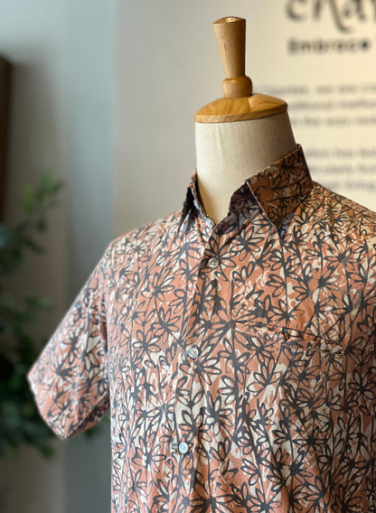 Men's Batik Shirt Short Sleeve - 33