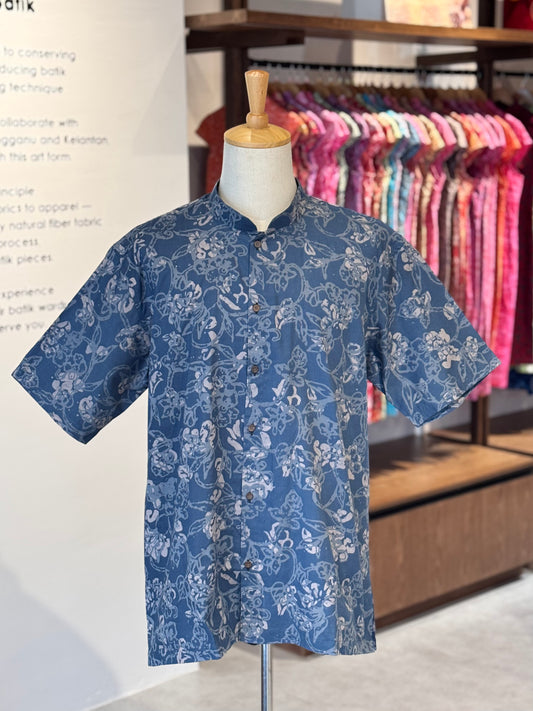 Men's Shirt Short Sleeve Mandarin collar ‘X’ - 37