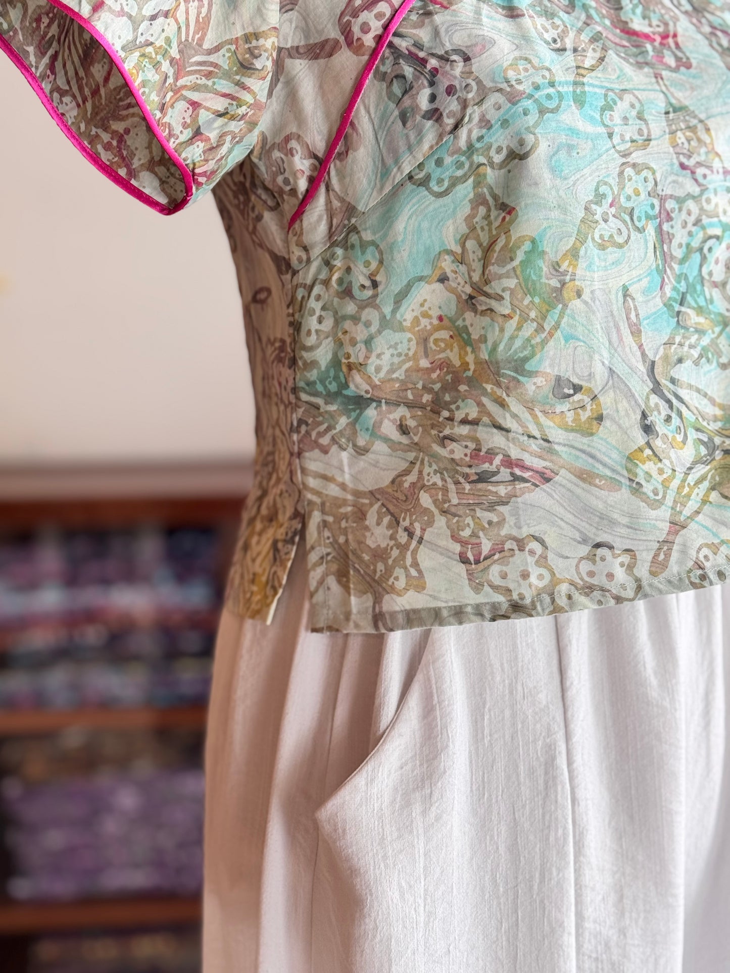 Pastel Qipao Top (Ombak Ganu) 01