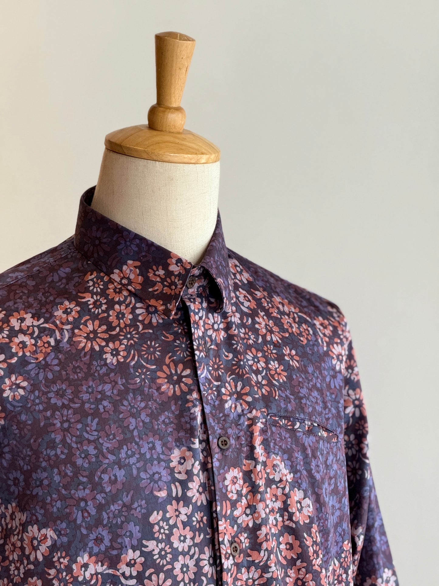 Men's Batik Shirt Long Sleeve Exclusive - Premium Cotton Silk 36