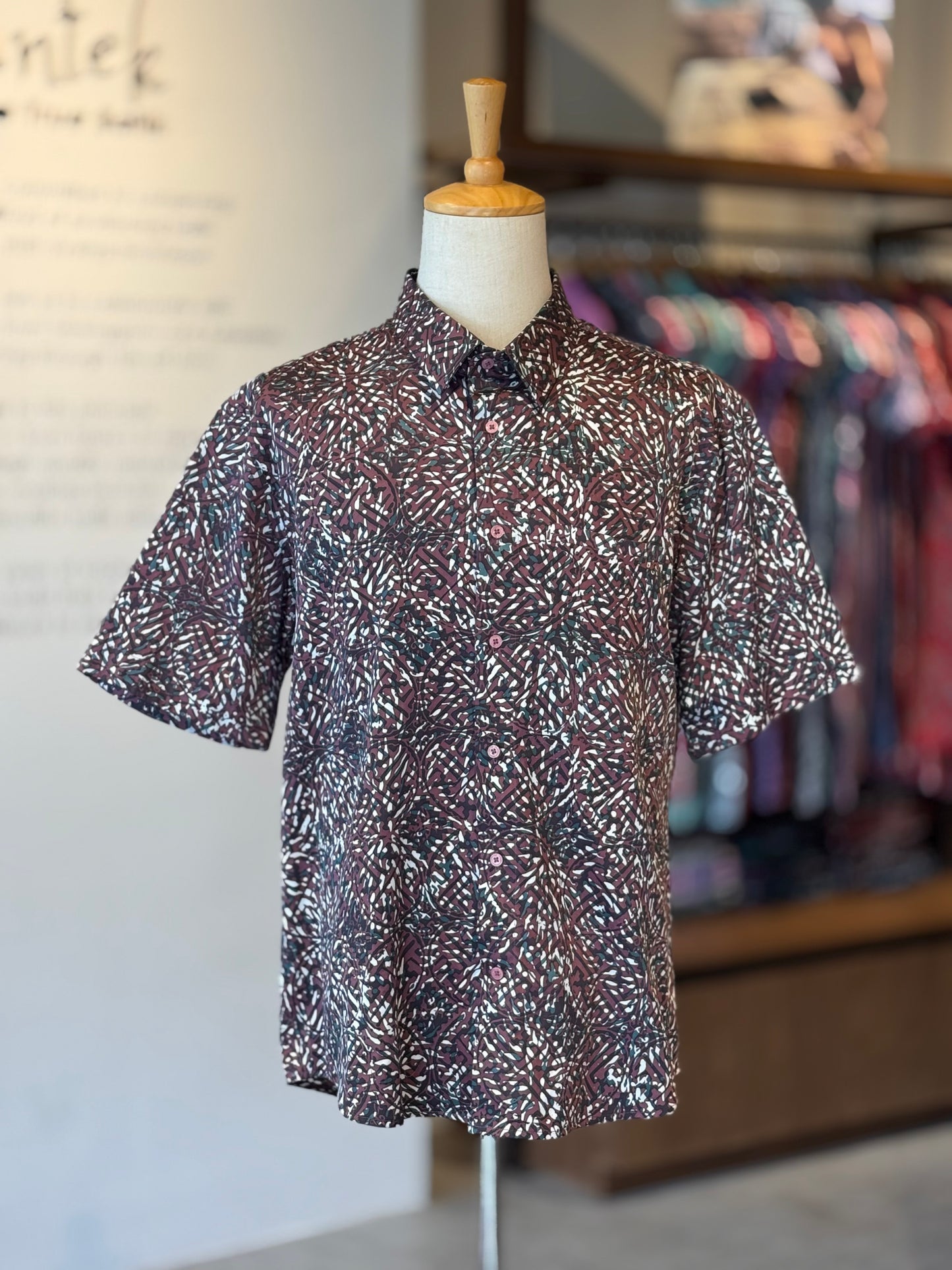Men's Shirt Short Sleeve Classic Collar - Exclusive Satin ‘X’ 26