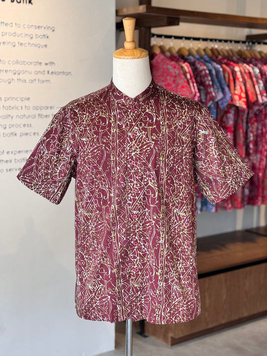 Men's Shirt Short Sleeve Mandarin Collar - Exclusive Satin 10