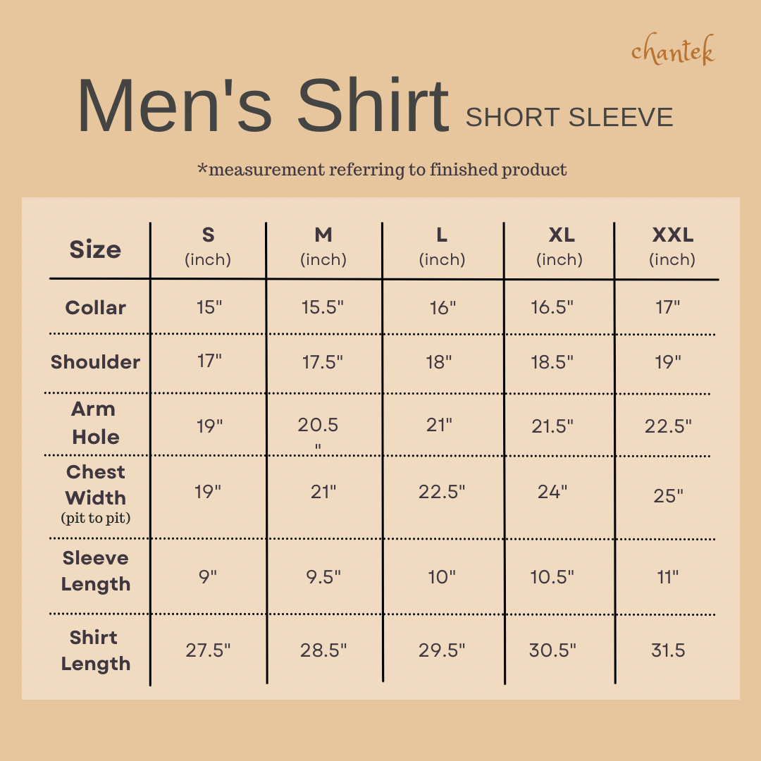 Men's Batik Shirt Short Sleeve - 04