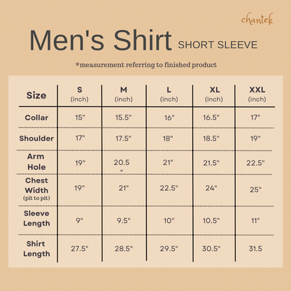Men's Batik Shirt Short Sleeve - 04