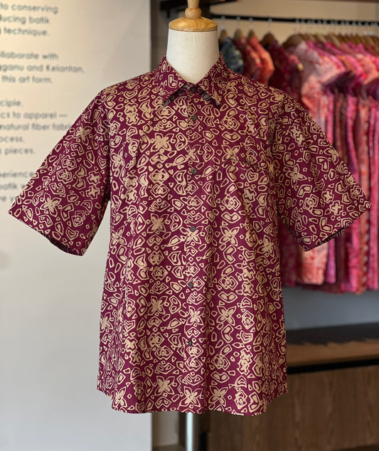 Men's Batik Shirt Short Sleeve ‘X’ - 39