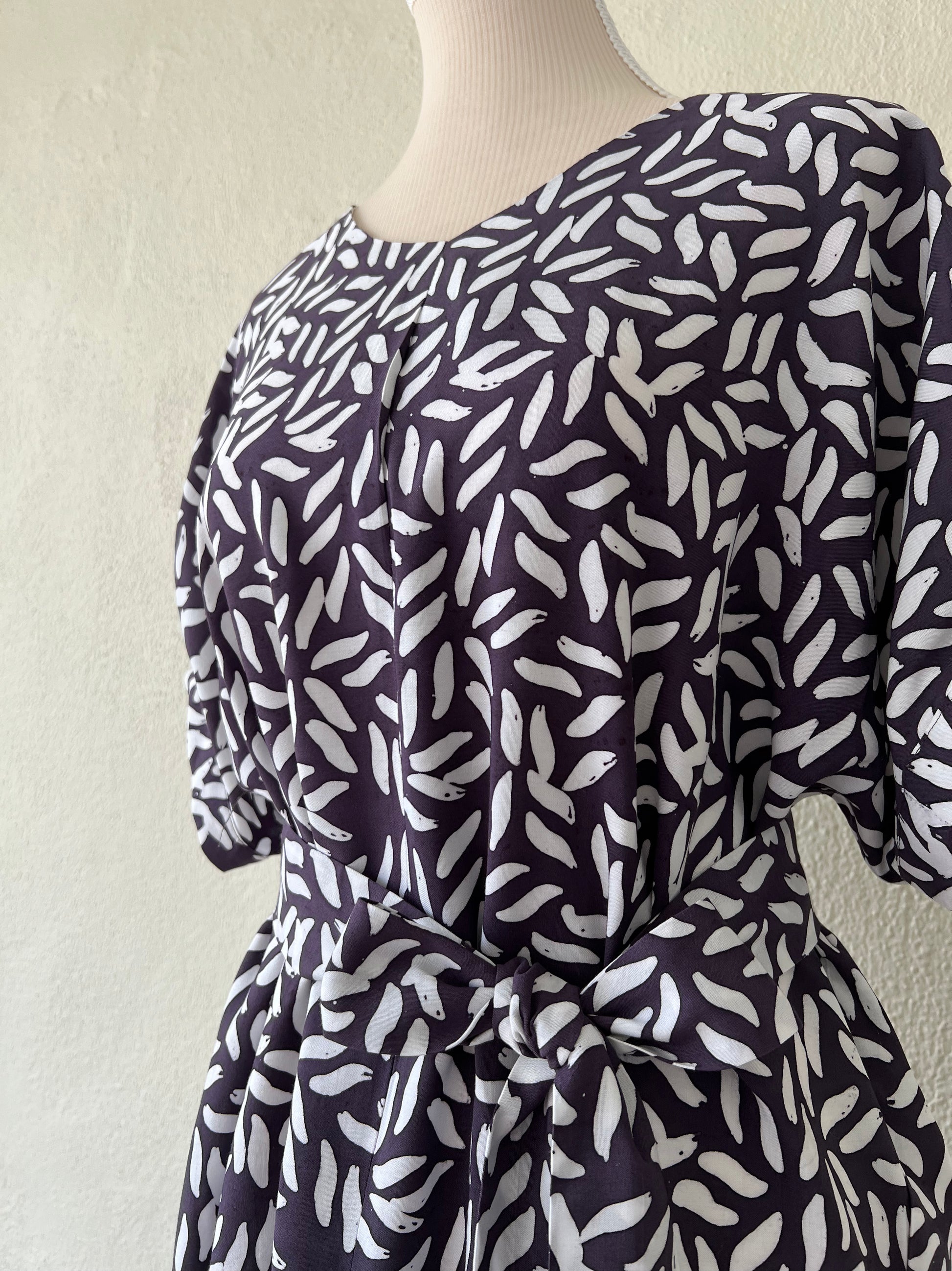 Baju Cikgu Shanty - Dark Purple – Chantek Batik