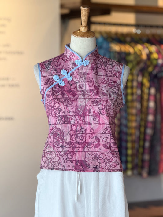 Sleeveless Pastel Qipao Top 04