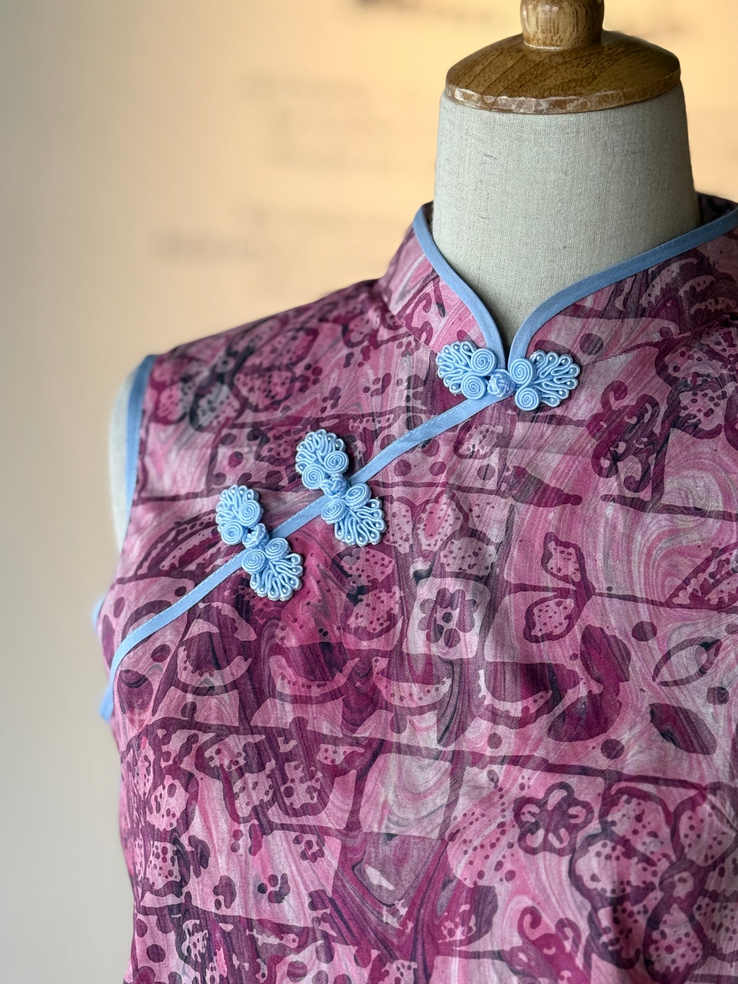 Sleeveless Pastel Qipao Top 04