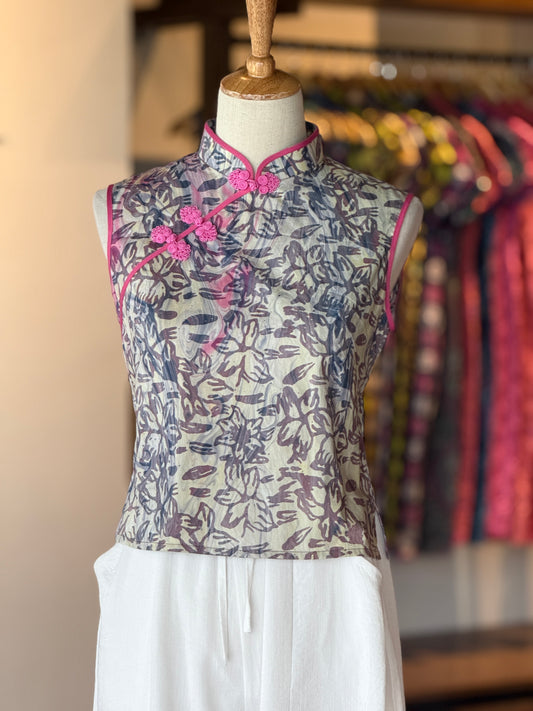 Sleeveless Pastel Qipao Top 05