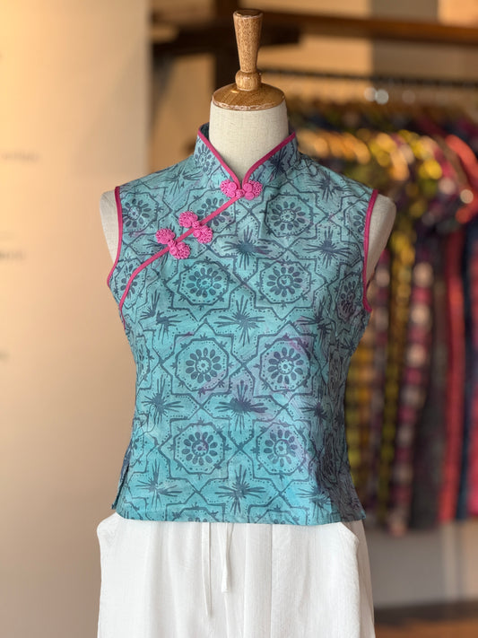 Sleeveless Pastel Qipao Top 06