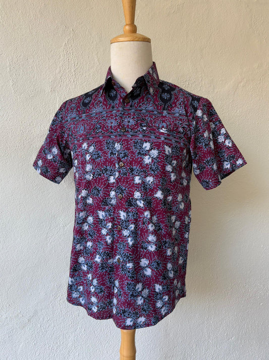 Men's Batik Shirt Short Sleeve - 04