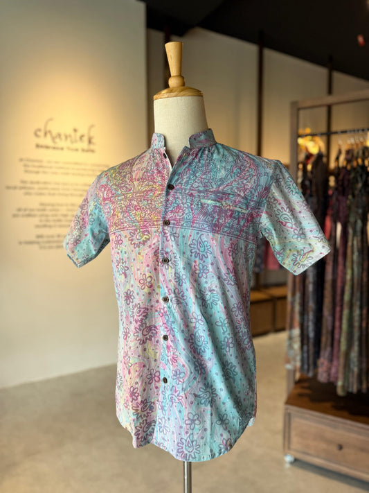 Men's Shirt Short Sleeve Mandarin collar - 02
